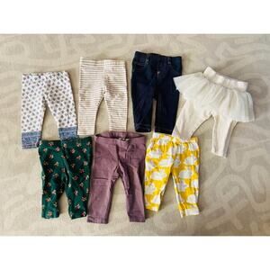 Bundle (7) of 0-3M baby girls pants